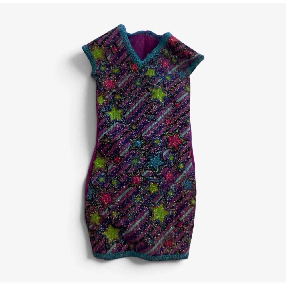 Star Cosmo Celestial Print Pink Purple Green Blue Barbie Doll Mini Short Dress